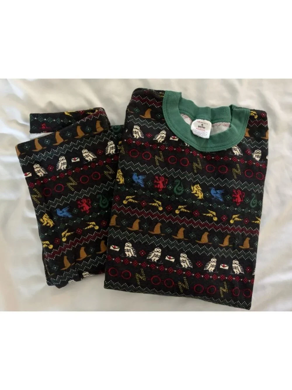Hanna Andersson Kids Pair Of Long Sleeve Pants Pajamas Harry Potter Snoopy Sz 12